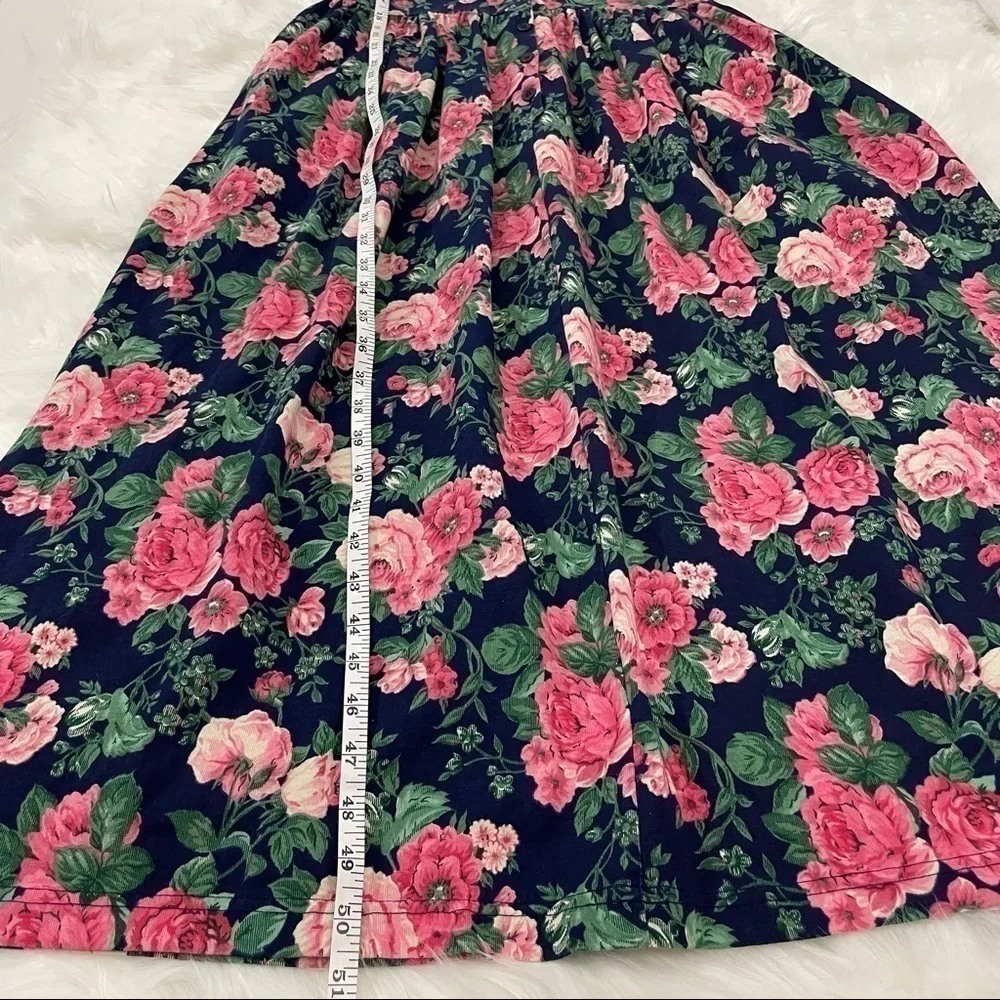 Vintage Prairie Dress 100% Cotton Floral Print Coastal Grandma Size Small - Picture 7 of 9